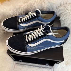 Vans Old Skool Skate Shoe - Navy/White Size:12